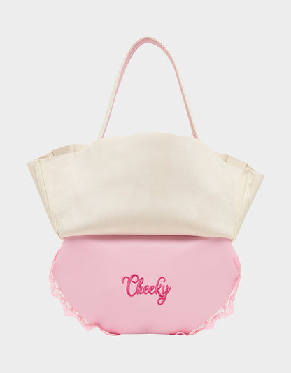 Betsey Johnson Exclusive | I SEE LONDON, I SEE FRANCE CREAM Women's Kitsch Shoulder Bag Ruffles Handbag