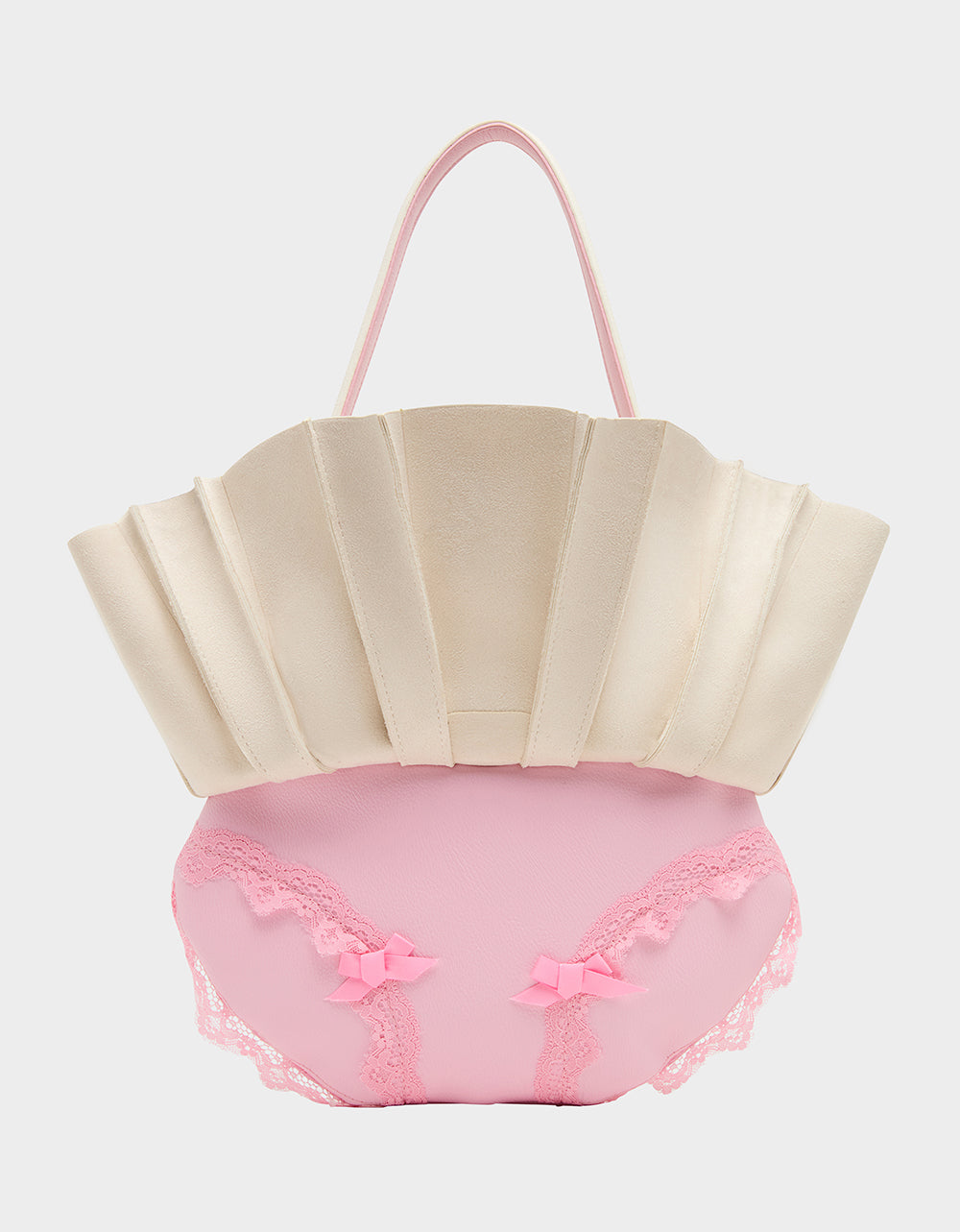Betsey Johnson Exclusive | I SEE LONDON, I SEE FRANCE CREAM Women's Kitsch Shoulder Bag Ruffles Handbag