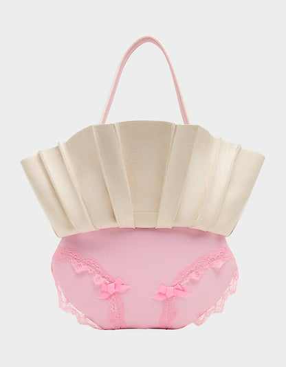 Betsey Johnson Exclusive | I SEE LONDON, I SEE FRANCE CREAM Women's Kitsch Shoulder Bag Ruffles Handbag