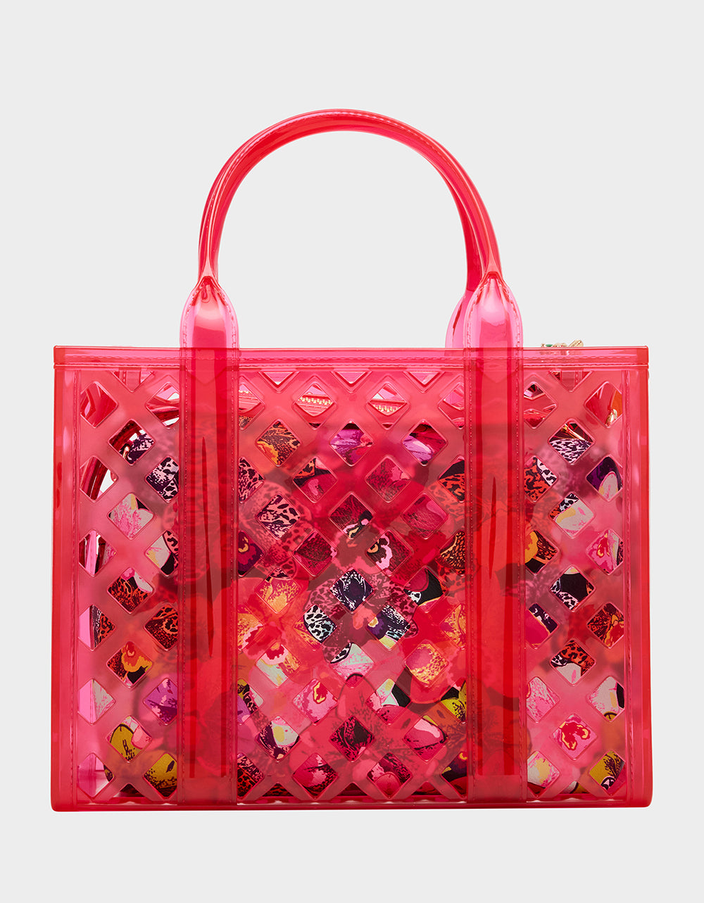 Betsey Johnson Best Seller | JAMMIN CLEAR SATCHEL PINK Women's Tote Crossbody Handbag
