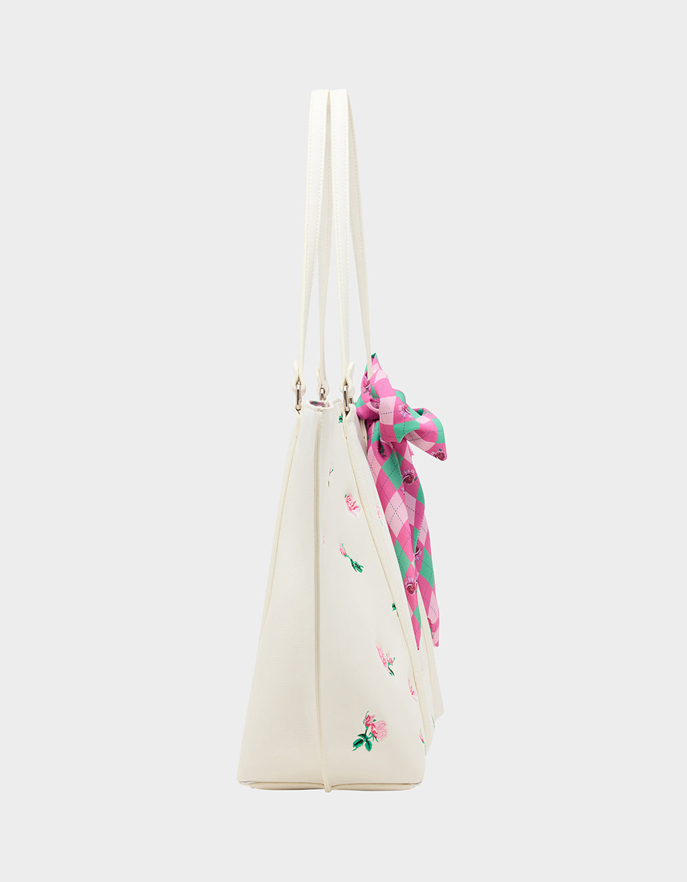Betsey Johnson Latest | ROSEBUD TOTE CREAM Flowers Bow Women's Tote Handbag