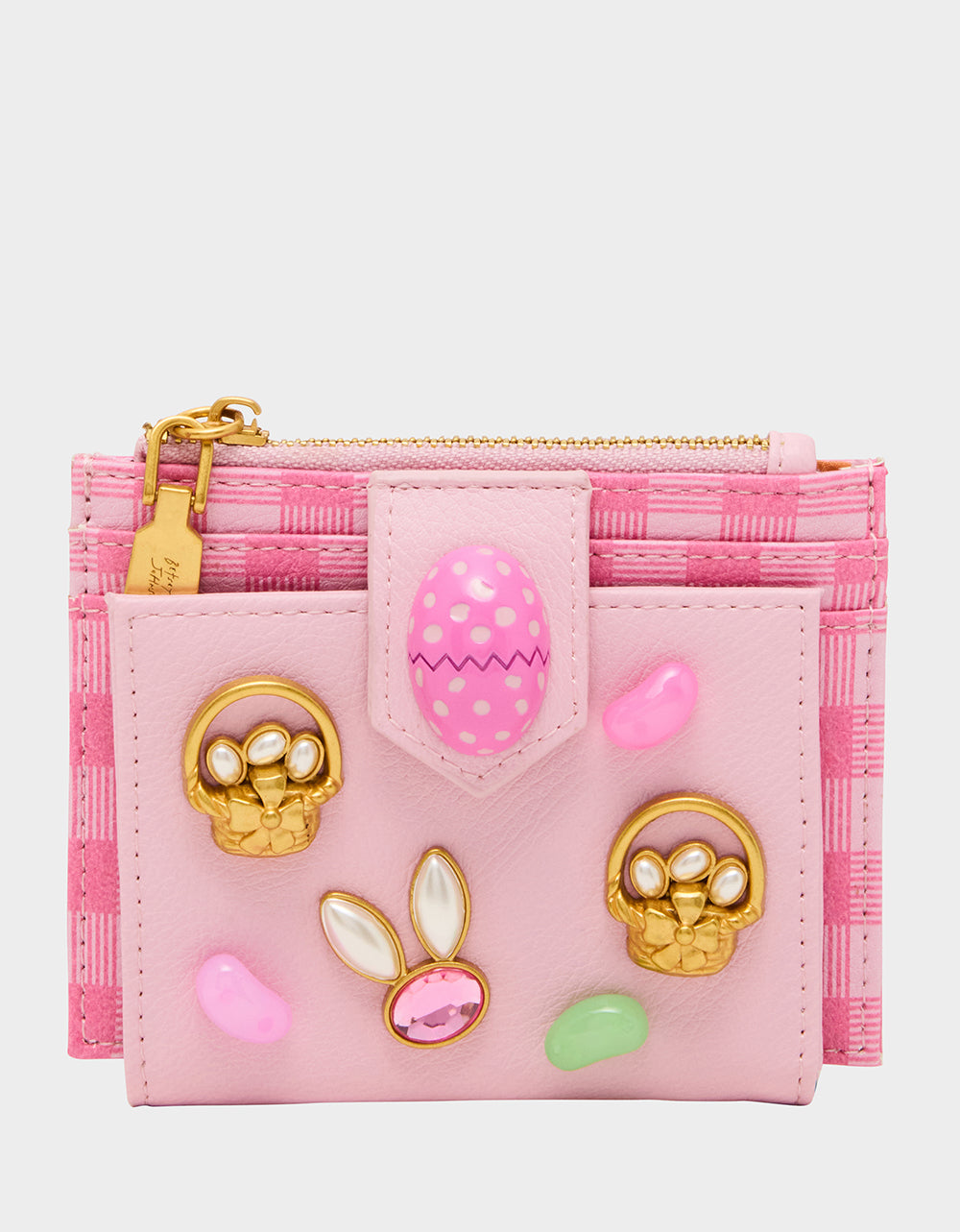 Betsey Johnson Value | A TISKET A TASKET WALLET PINK MULTI Bifold Easter Women's Wallet