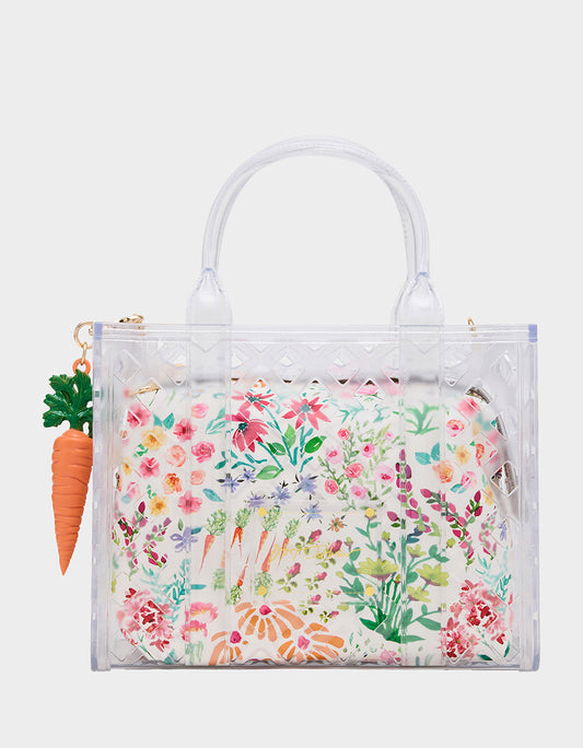 Betsey Johnson Great Value | JAMMIN CLEAR SATCHEL Women's Tote Crossbody Handbag