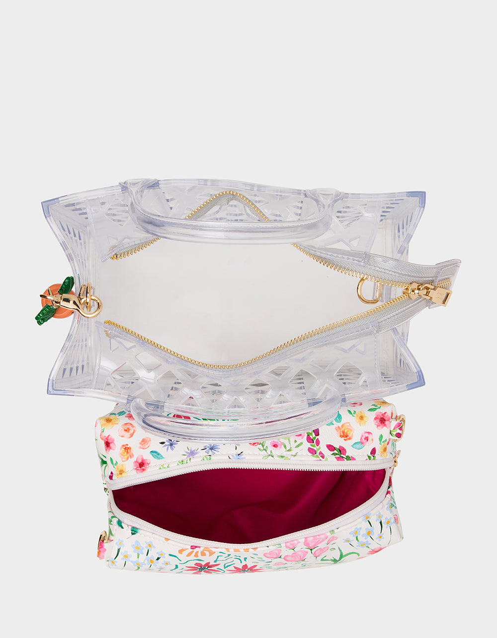 Betsey Johnson Great Value | JAMMIN CLEAR SATCHEL Women's Tote Crossbody Handbag