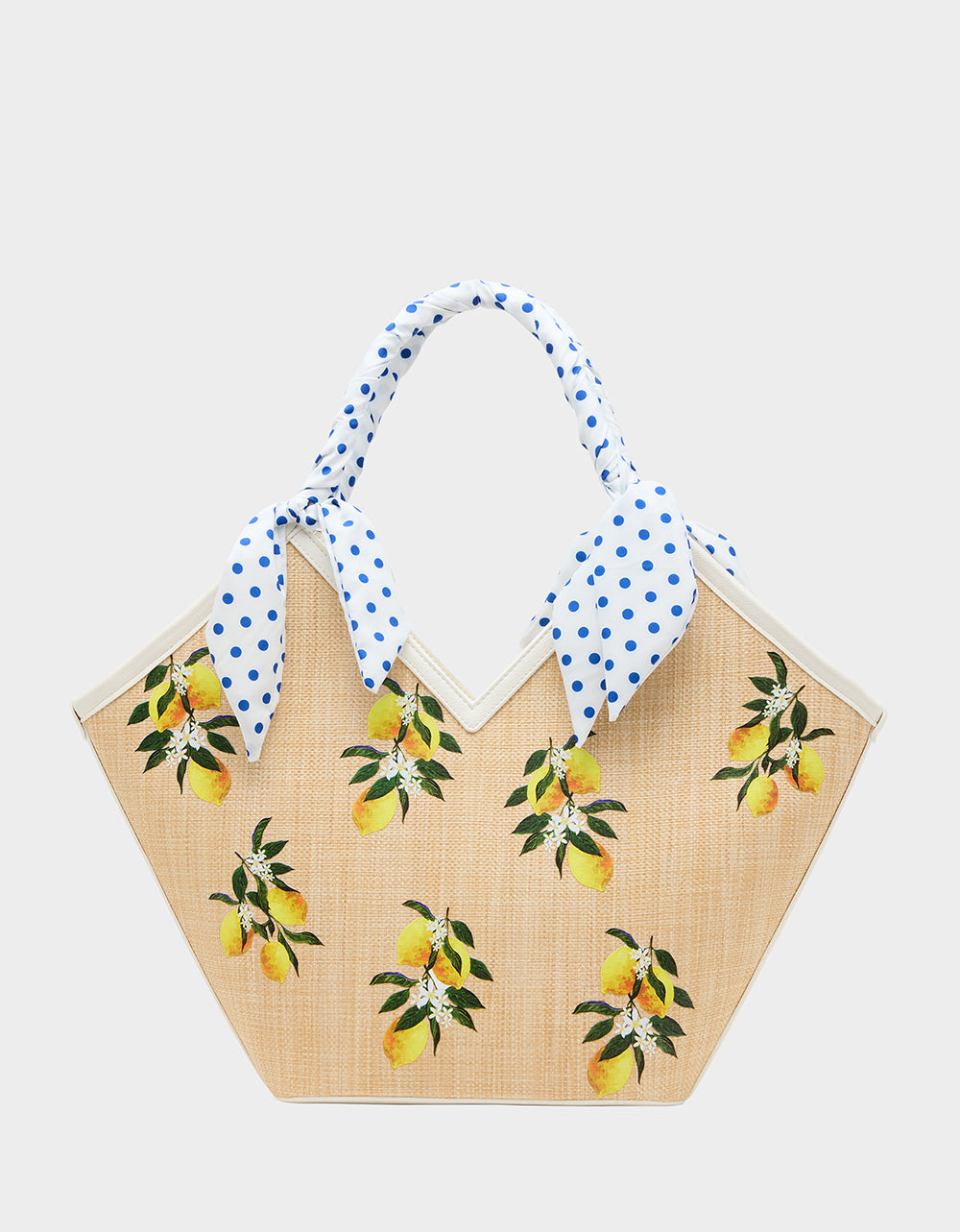 Betsey Johnson Trusted | DON'T BE TARTY TOTE NATURAL Lemon Scarf Women's Tote Handbag