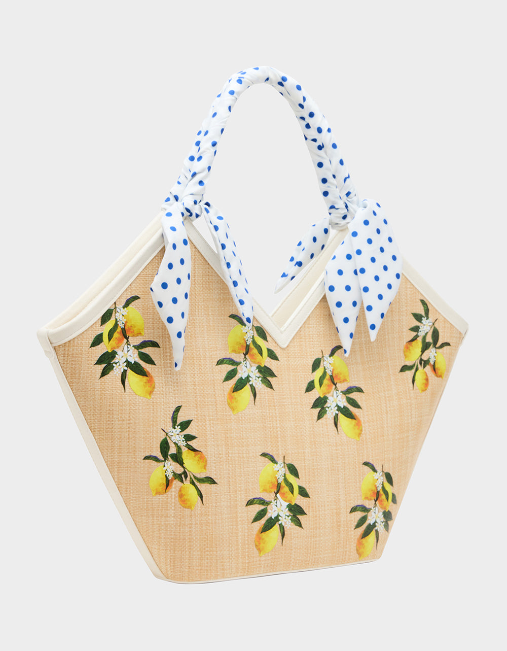Betsey Johnson Trusted | DON'T BE TARTY TOTE NATURAL Lemon Scarf Women's Tote Handbag