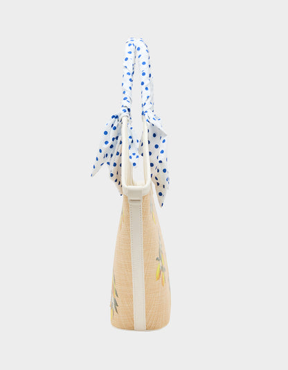 Betsey Johnson Trusted | DON'T BE TARTY TOTE NATURAL Lemon Scarf Women's Tote Handbag