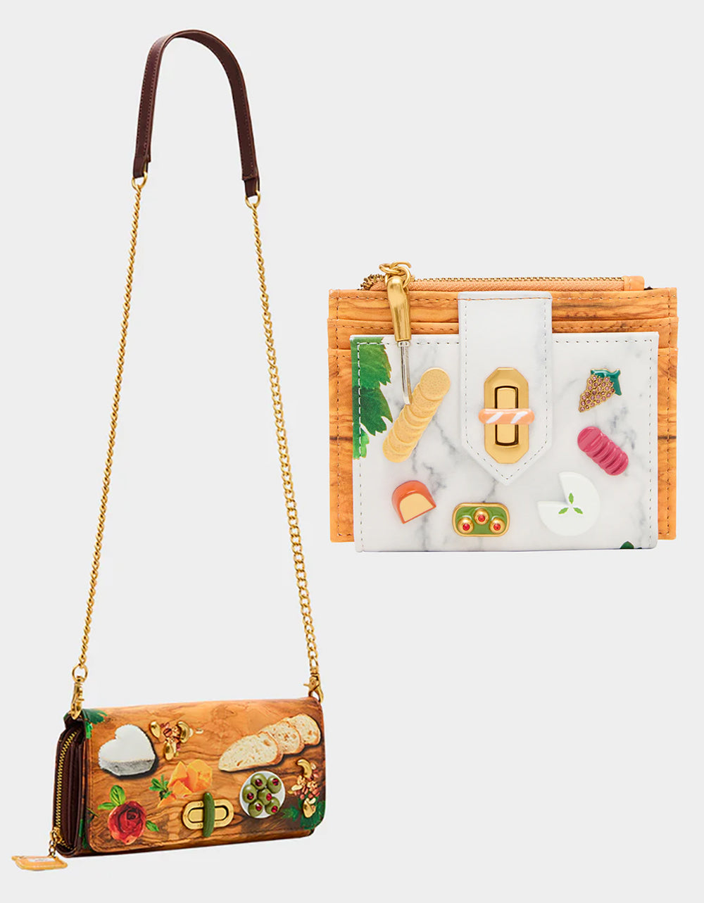 Betsey Johnson Trending | CHAR-CUTE-ERIE FOODIE BUNDLE Women's Charcuterie Wallet and Wallet on Chain Set