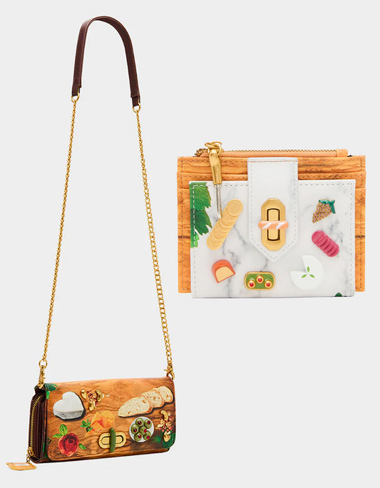 Betsey Johnson Trending | CHAR-CUTE-ERIE FOODIE BUNDLE Women's Charcuterie Wallet and Wallet on Chain Set