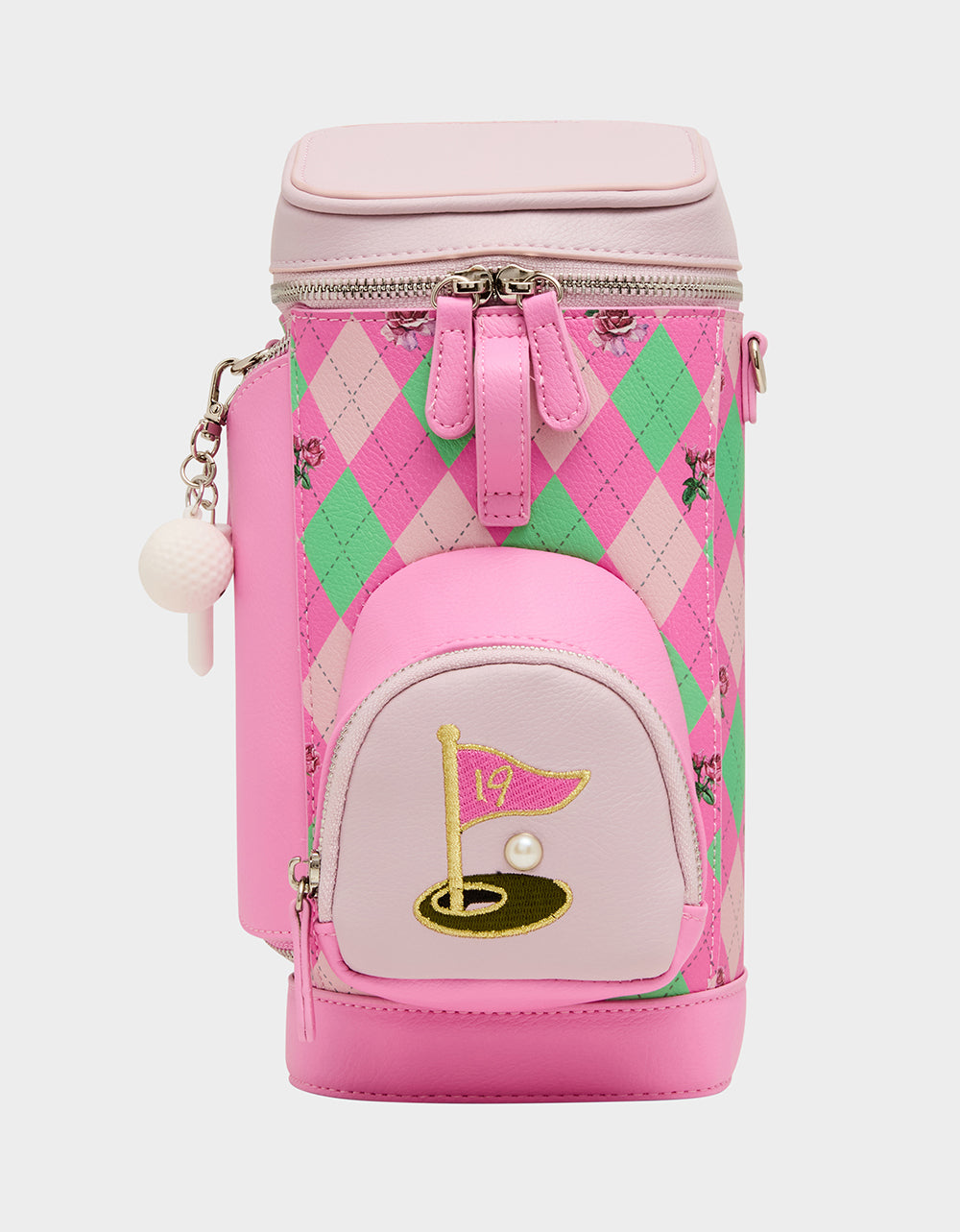 Betsey Johnson Signature | PAR-TEE CROSSBODY PINK Golf Themed Crossbody Bag