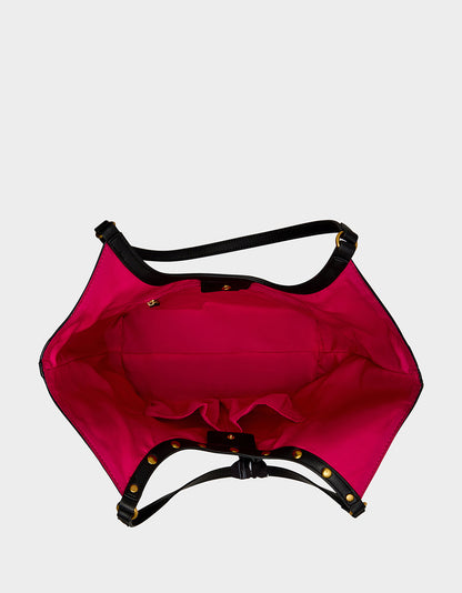 Betsey Johnson Exclusive | GET AHEAD TOTE BLACK Black Skull Print Tote Bag With Scarf