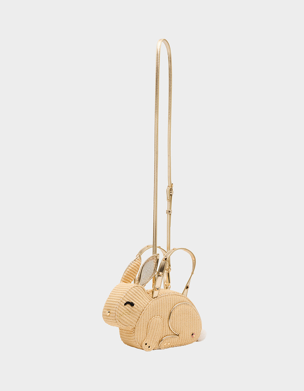 Betsey Johnson Best Seller | HIP-HOP HANDBAG NATURAL Raffia Bunny-Shaped Easter Handbag