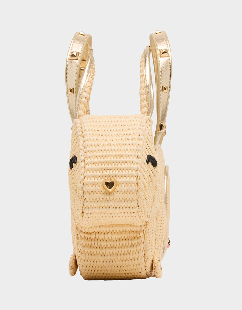 Betsey Johnson Best Seller | HIP-HOP HANDBAG NATURAL Raffia Bunny-Shaped Easter Handbag