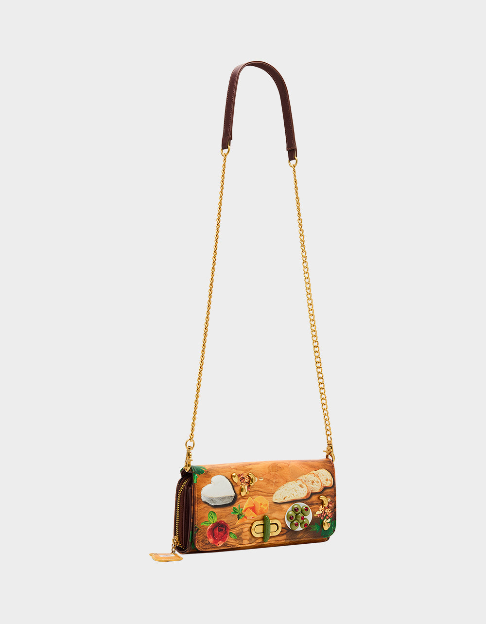 Betsey Johnson Great Value | KITSCH CHAR-CUTE-ERIE WALLET ON CHAIN MULTI Women's Food Themed Wallet on Chain