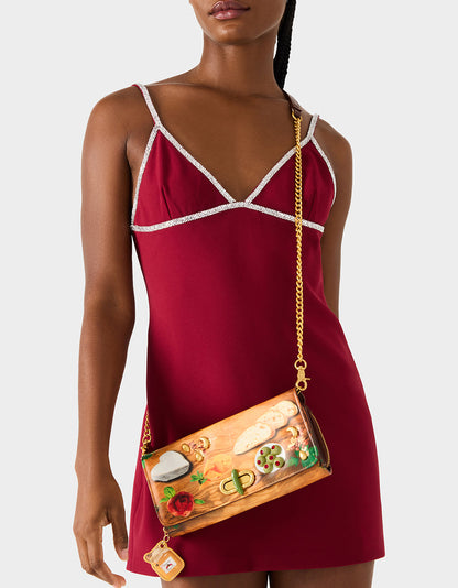 Betsey Johnson Great Value | KITSCH CHAR-CUTE-ERIE WALLET ON CHAIN MULTI Women's Food Themed Wallet on Chain