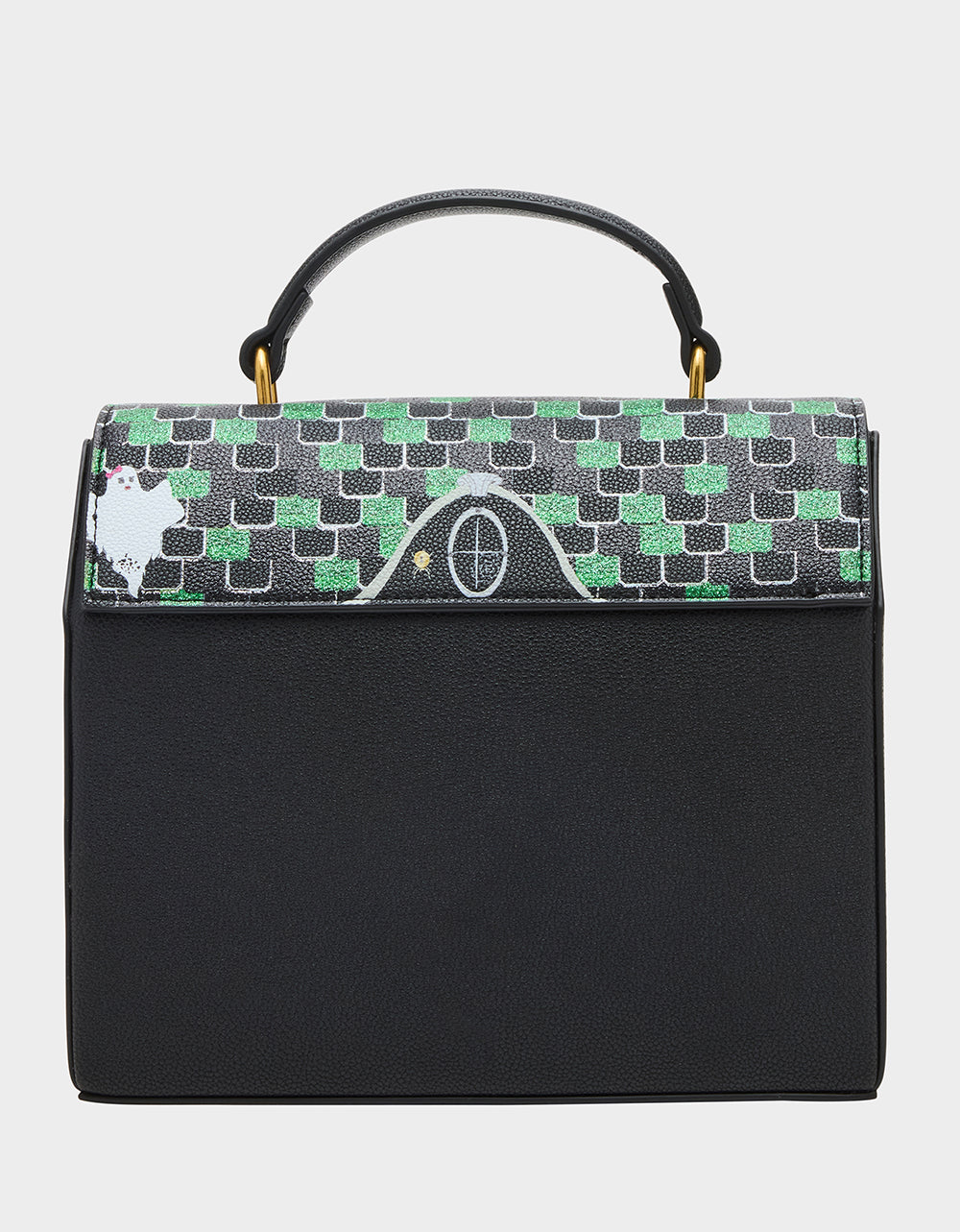 Betsey Johnson Signature | FOREVER HOME BLACK MULTI Women's Halloween-Themed Haunted House Crossbody Handbag