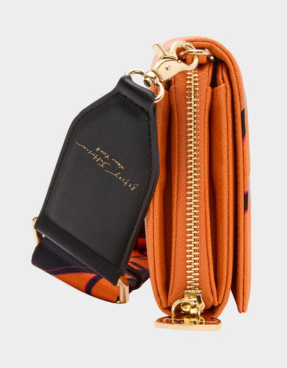 Betsey Johnson Premium | GAME TIME WALLET ON CHAIN ORANGE Women's Basketball Wallet on Chain With Charms