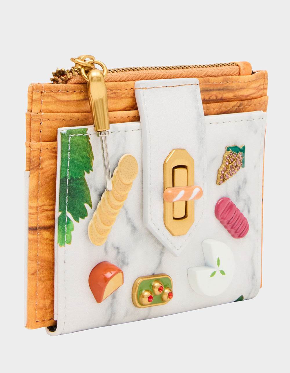 Betsey Johnson Quality | KITSCH CHAR-CUTE-ERIE BIFOLD WALLET MULTI Women's Food Themed Bifold Wallet