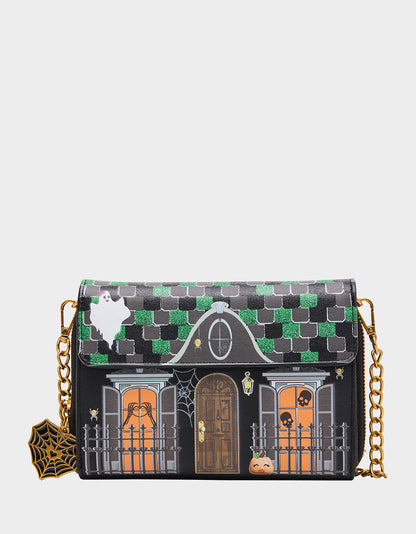 Betsey Johnson Everyday | FOREVER HOME WALLET ON CHAIN BLACK/MULTI Women's Halloween-Themed House Wallet