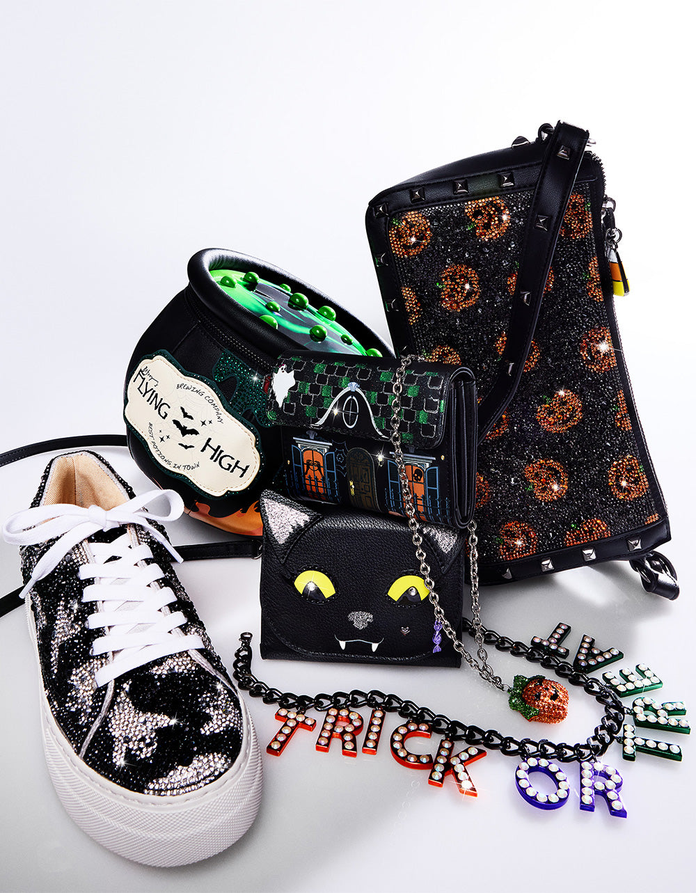 Betsey Johnson Everyday | FOREVER HOME WALLET ON CHAIN BLACK/MULTI Women's Halloween-Themed House Wallet