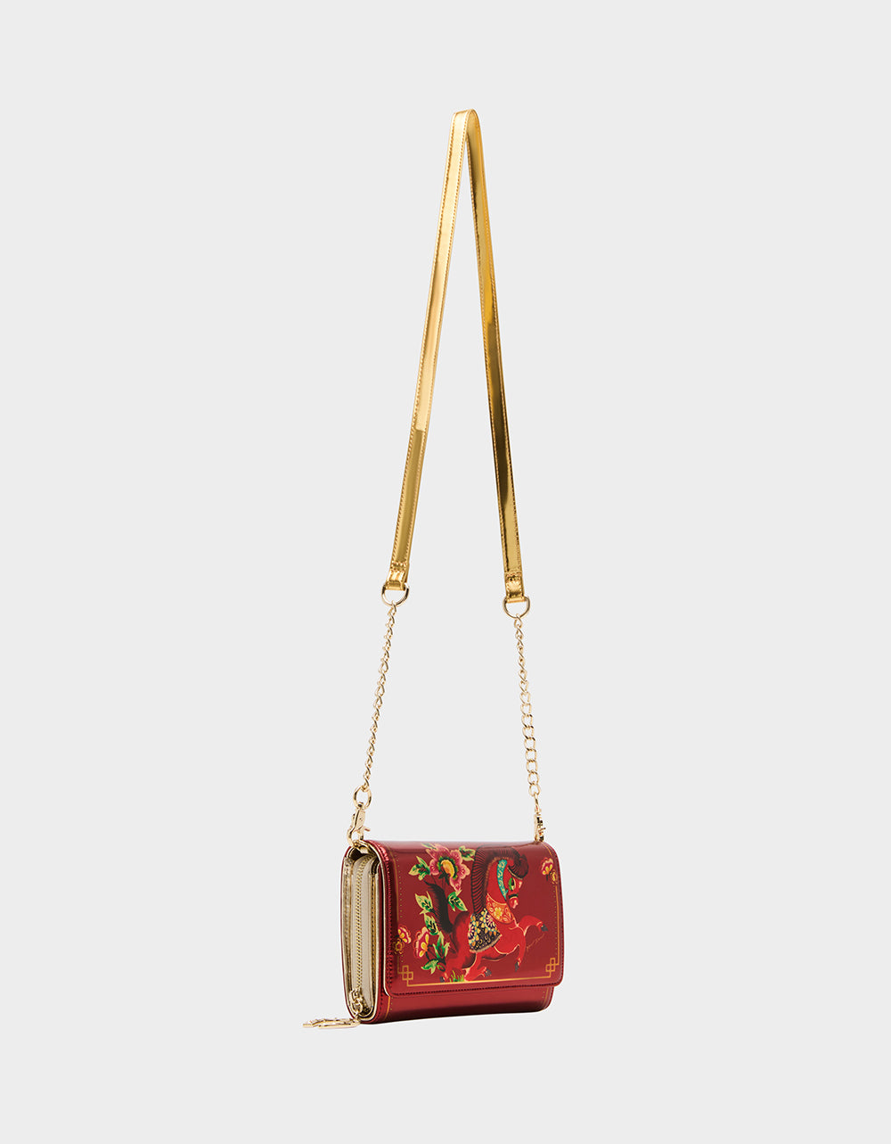Betsey Johnson Deals | CHINESE NEW YEAR WALLET ON CHAIN RED Women's New Years Heart Crossbody Wallet