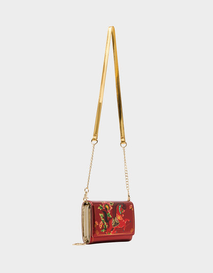 Betsey Johnson Deals | CHINESE NEW YEAR WALLET ON CHAIN RED Women's New Years Heart Crossbody Wallet