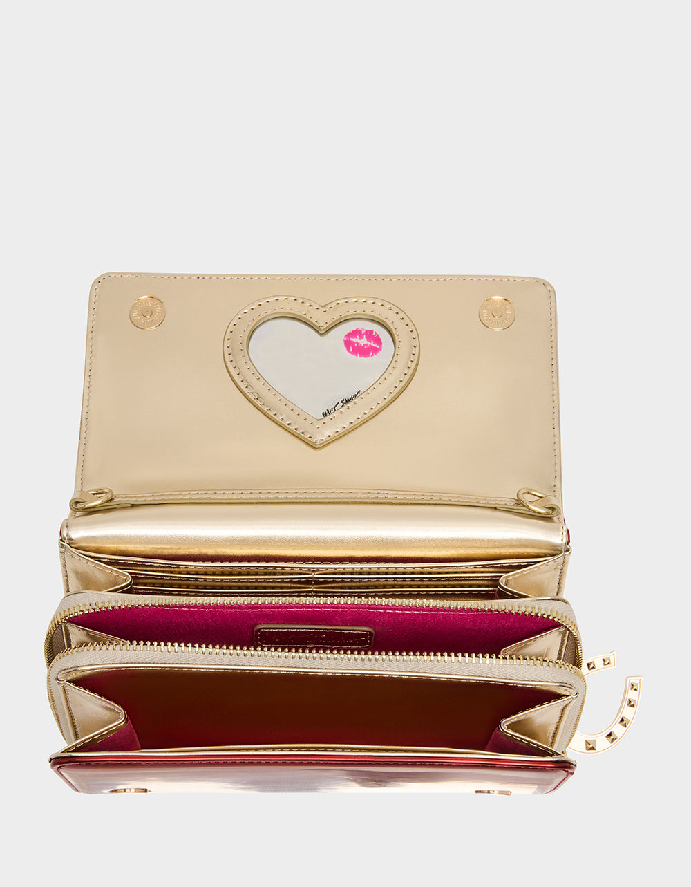 Betsey Johnson Deals | CHINESE NEW YEAR WALLET ON CHAIN RED Women's New Years Heart Crossbody Wallet