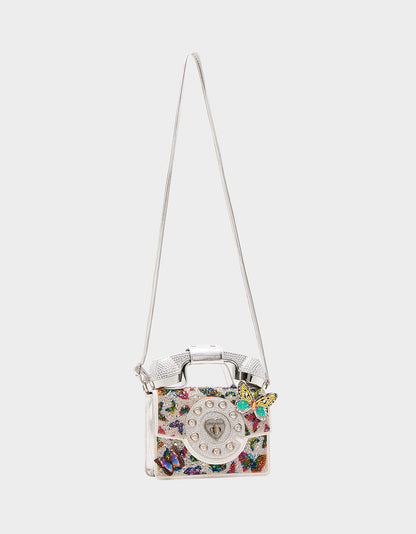 Betsey Johnson Smart Buy | KITSCH BUTTERFLY PHONE BAG SILVER/MULTI