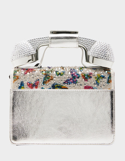 Betsey Johnson Smart Buy | KITSCH BUTTERFLY PHONE BAG SILVER/MULTI