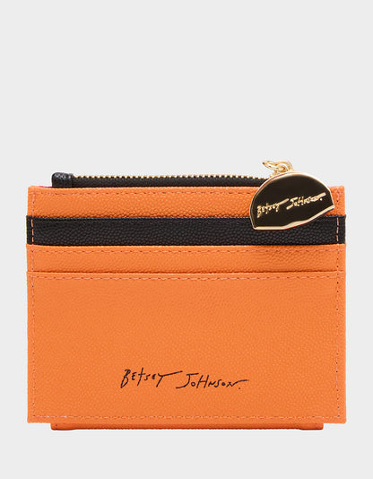 Betsey Johnson Special Offer | DONT BLOCK ME BIFOLD WALLET ORANGE Women's Basketball Bifold Wallet