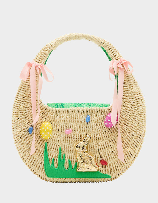 Betsey Johnson Discount | ON THE HUNT WICKER BAG NATURAL