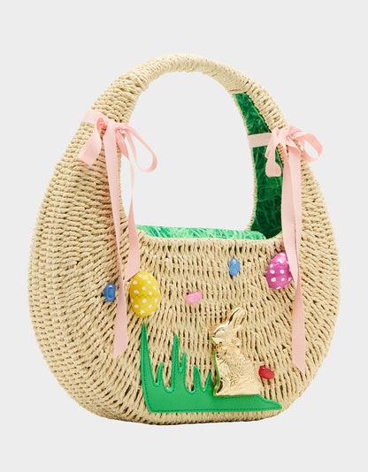 Betsey Johnson Discount | ON THE HUNT WICKER BAG NATURAL