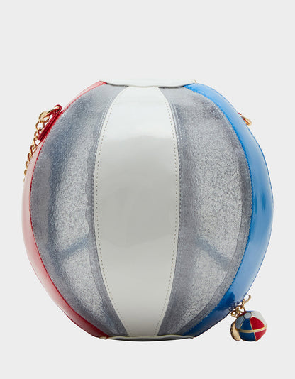 Betsey Johnson New | KITSCH HAVIN A BALL AMERICAN FLAG Women's Kitsch Beach ball Handbag