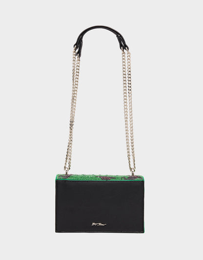 Betsey Johnson Discount | HATS OFF CONVERTIBLE RHINESTONE GREEN Women's Rhinestone Embellished Sparkly Witch Hat Crossbody Halloween Handbag