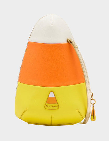 Betsey Johnson Signature | KITSCH ME SO CORNY MULTI Women's Halloween-Themed Candy Corn Rhinestone Embellished Crossbody Handbag