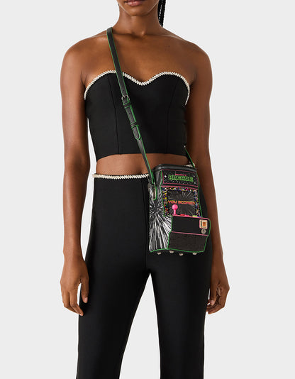 Betsey Johnson Value | KITSCH SCORED! CROSSBODY BLACK/MULTI Women's Video-Game Inspired Crossbody Handbag