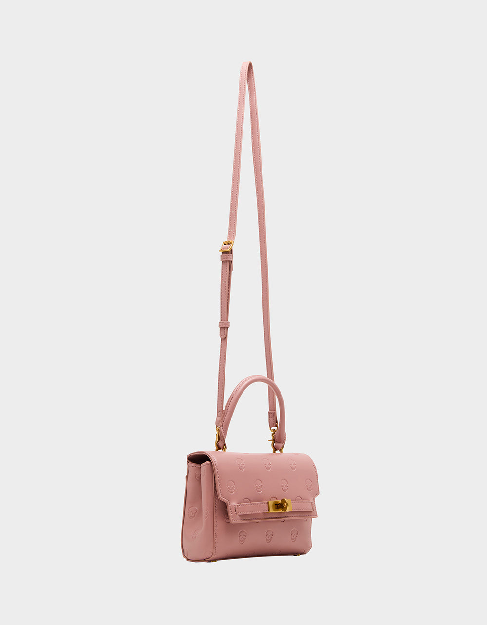 Betsey Johnson Special Offer | SKULLICIOUS TOP HANDLE BLUSH Women's Blush Pink Skull Top Handle Handbag with Crossbody Strap