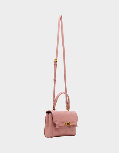 Betsey Johnson Special Offer | SKULLICIOUS TOP HANDLE BLUSH Women's Blush Pink Skull Top Handle Handbag with Crossbody Strap