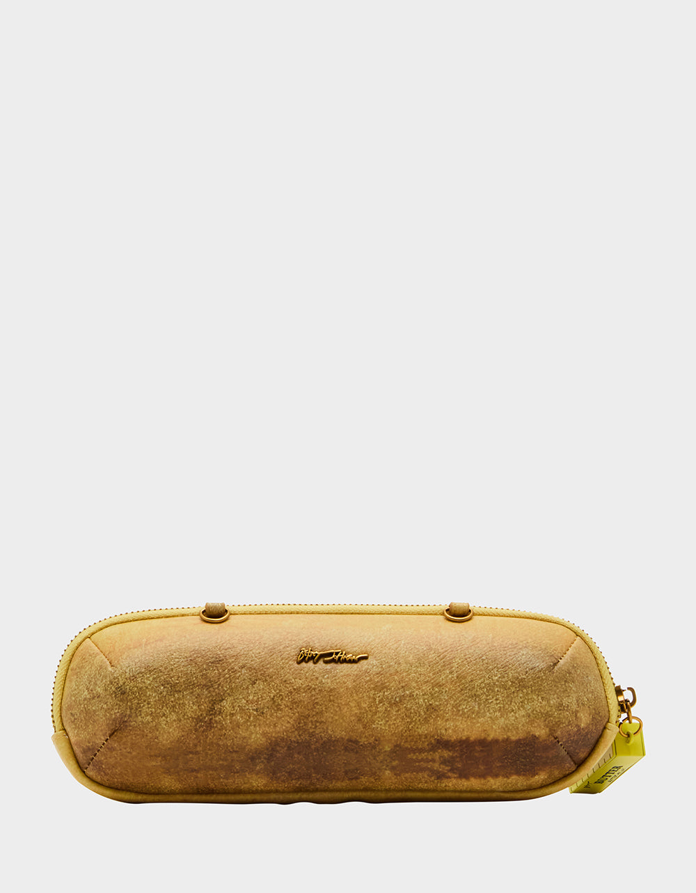 Betsey Johnson Classic | KITSCH BAGUETTE ABOUT IT SHOULDER BAG TAN Women's Kitsch Baguette Bread Shoulder Rhinestone Embellished Handbag