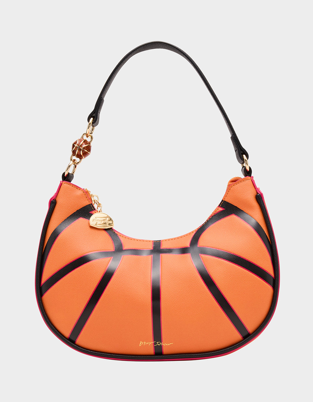 Betsey Johnson Hot Sale | SLAM DUNK SHOULDER BAG ORANGE Women's Basketball Shoulder Bag
