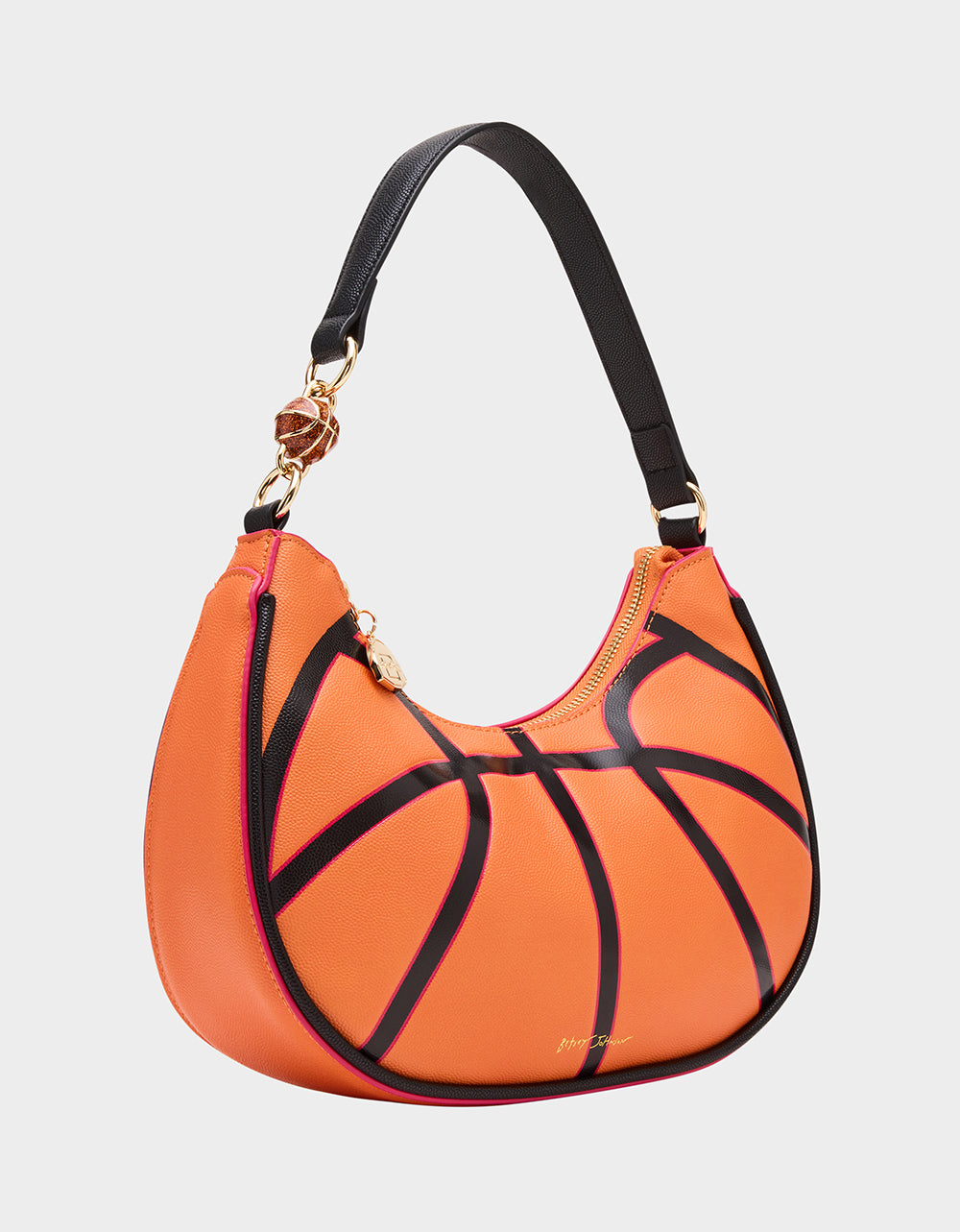 Betsey Johnson Hot Sale | SLAM DUNK SHOULDER BAG ORANGE Women's Basketball Shoulder Bag