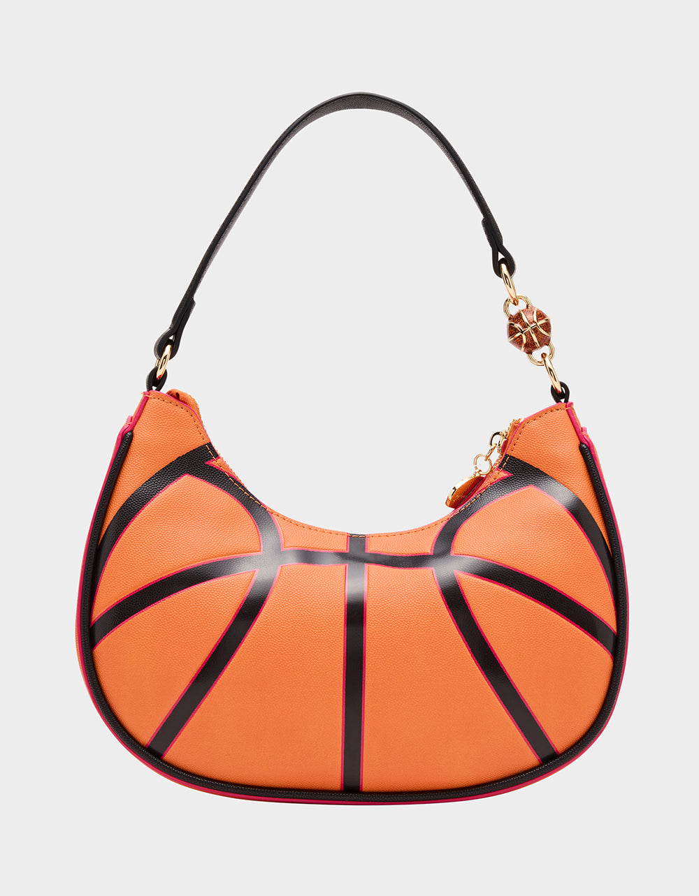 Betsey Johnson Hot Sale | SLAM DUNK SHOULDER BAG ORANGE Women's Basketball Shoulder Bag
