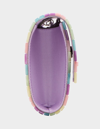 Betsey Johnson Special Offer | STRIP STRIP HOORAY CLUTCH PASTEL
