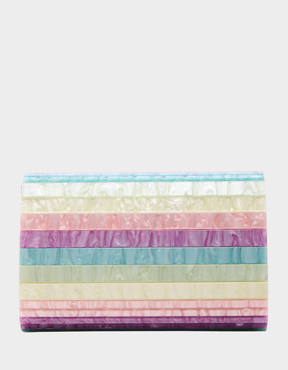 Betsey Johnson Special Offer | STRIP STRIP HOORAY CLUTCH PASTEL