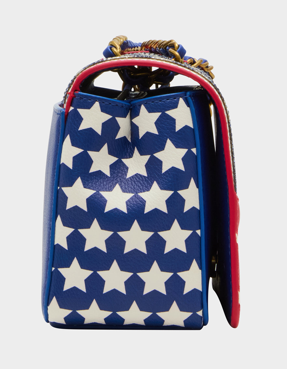 Betsey Johnson Great Value | AMERICANA BUNDLE Women's Red White Blue USA Star Sneakers and American Flag Handbag Bundle
