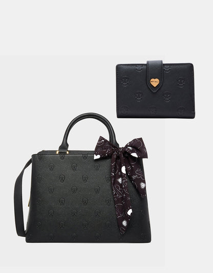 Betsey Johnson Quality | SKULLICIOUS BUNDLE Women's Skull Print Handbag and Wallet