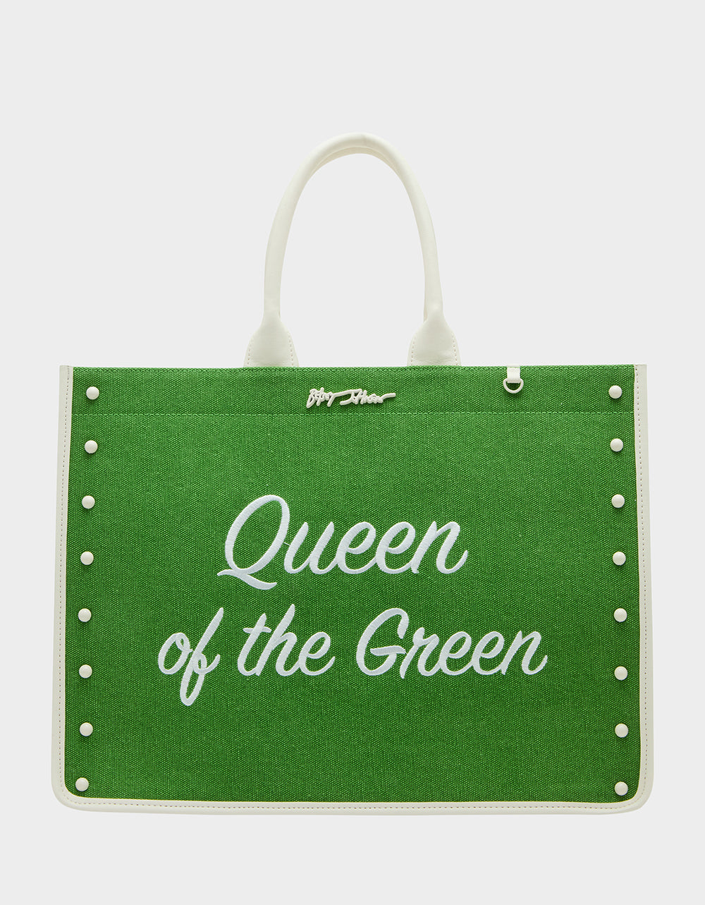 Betsey Johnson Latest | QUEEN OF THE GREEN CANVAS TOTE GREEN Women's Tote Handbag