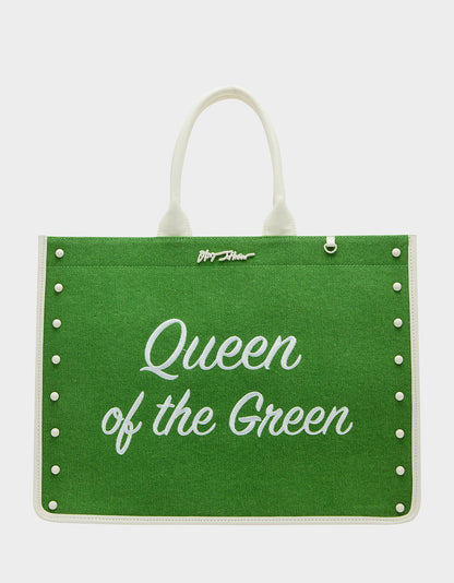 Betsey Johnson Latest | QUEEN OF THE GREEN CANVAS TOTE GREEN Women's Tote Handbag
