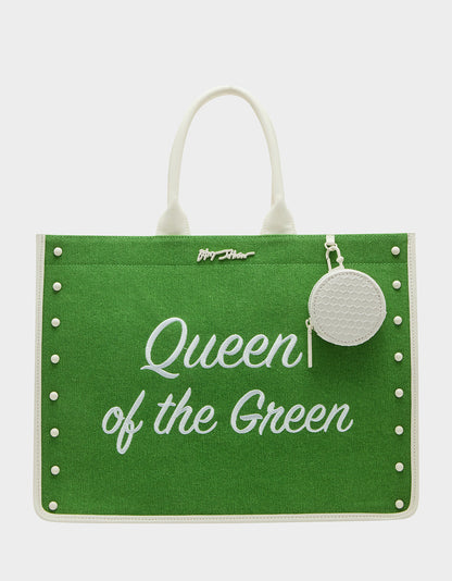 Betsey Johnson Latest | QUEEN OF THE GREEN CANVAS TOTE GREEN Women's Tote Handbag