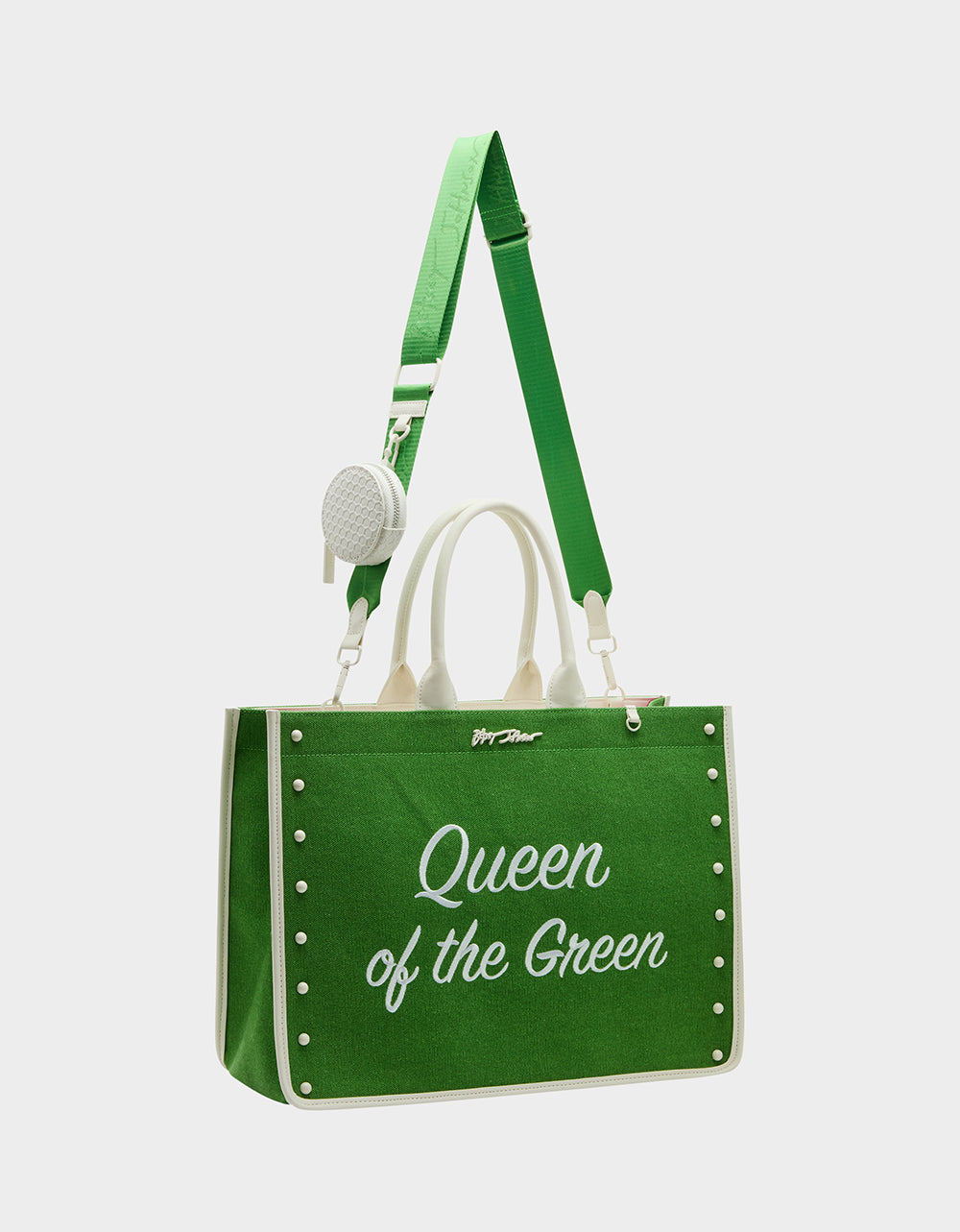Betsey Johnson Latest | QUEEN OF THE GREEN CANVAS TOTE GREEN Women's Tote Handbag